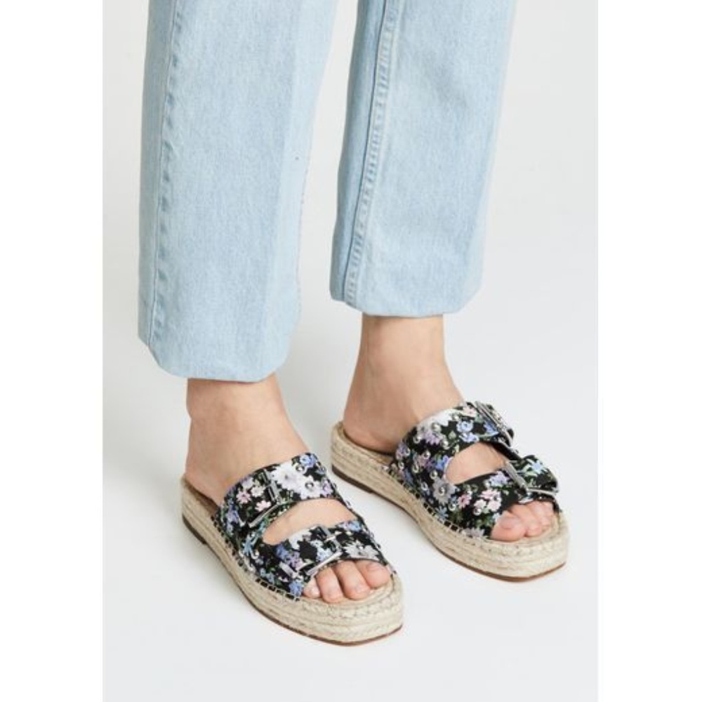 REBECCA MINKOFF Jodi Espadrille Sandals Slides NEW